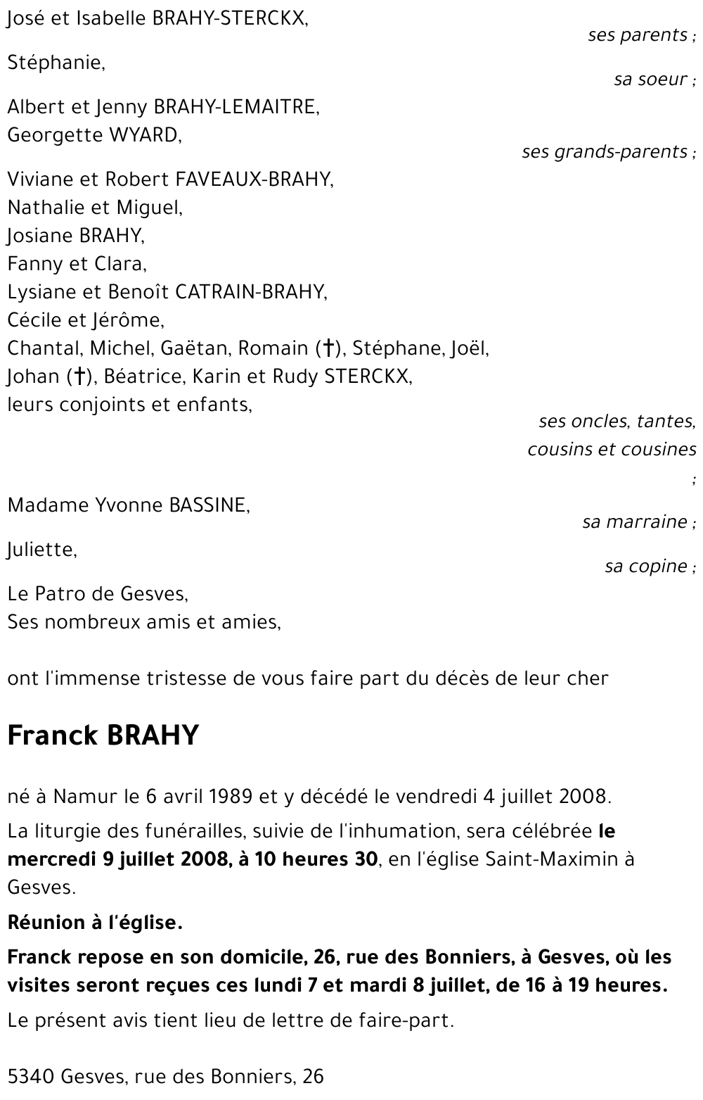 Franck BRAHY