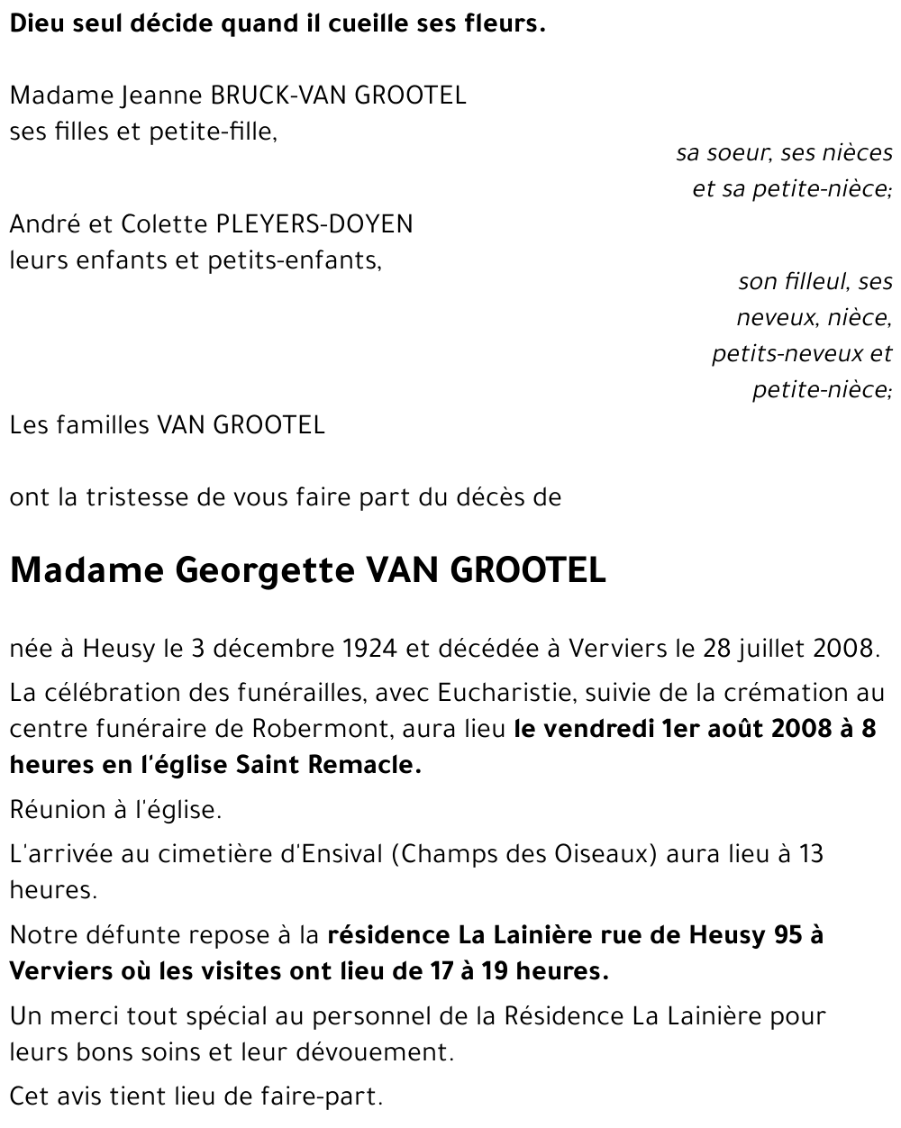 Georgette VAN GROOTEL