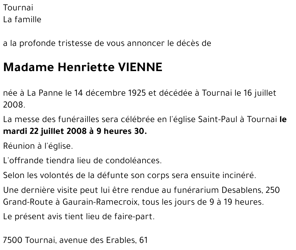 Henriette VIENNE