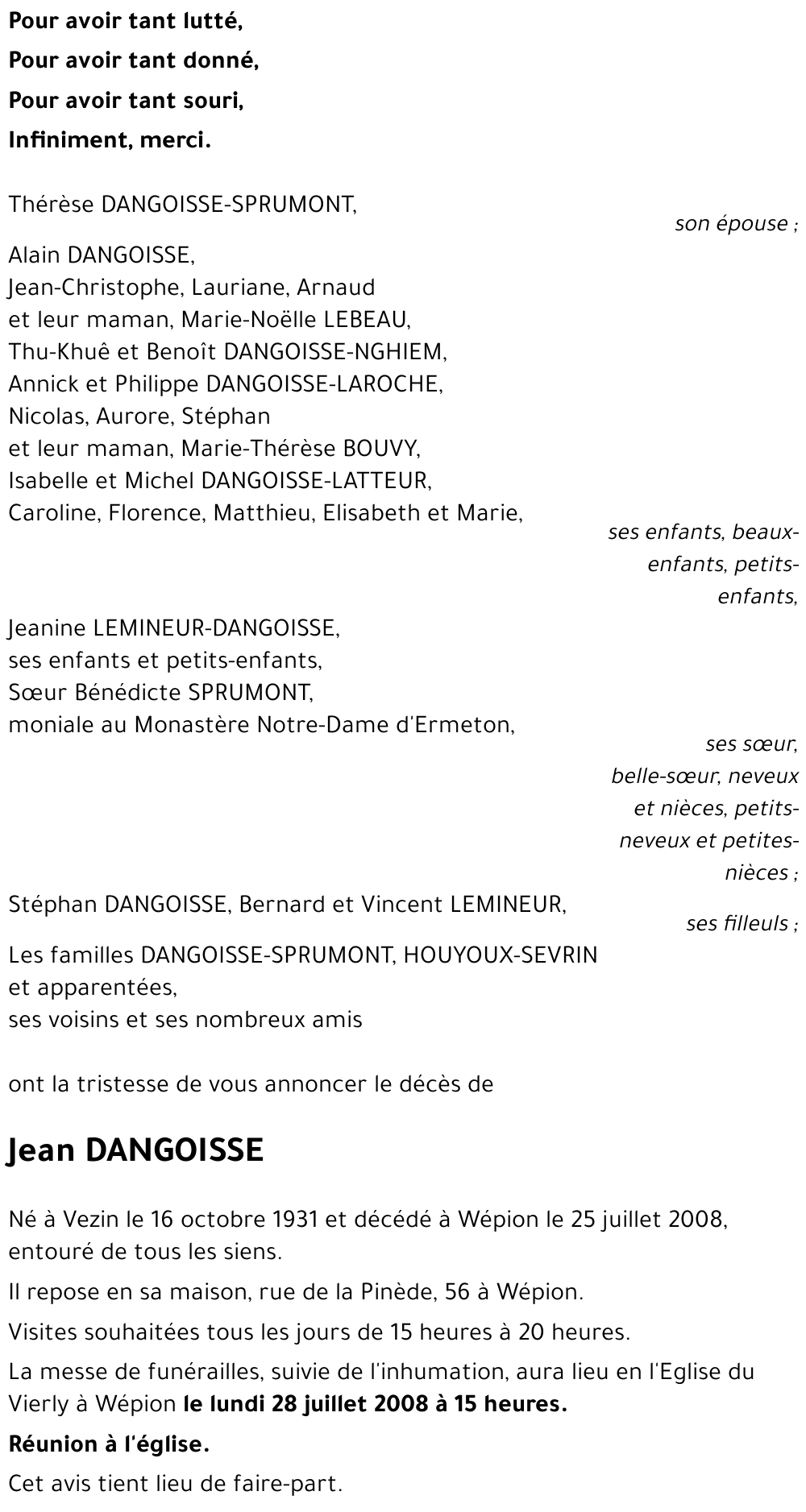 Jean DANGOISSE