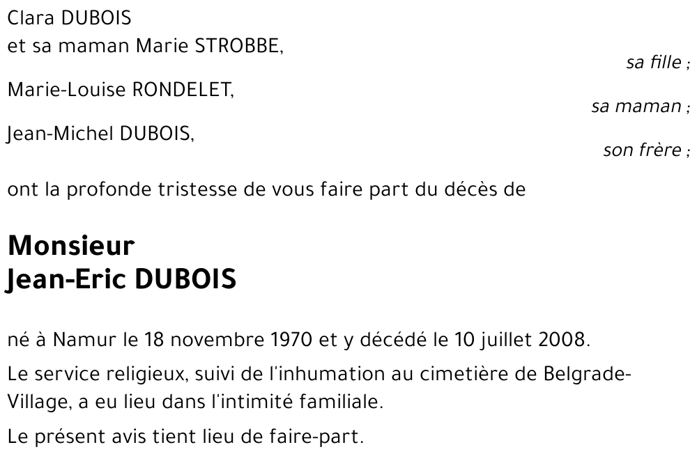 Jean-Eric DUBOIS