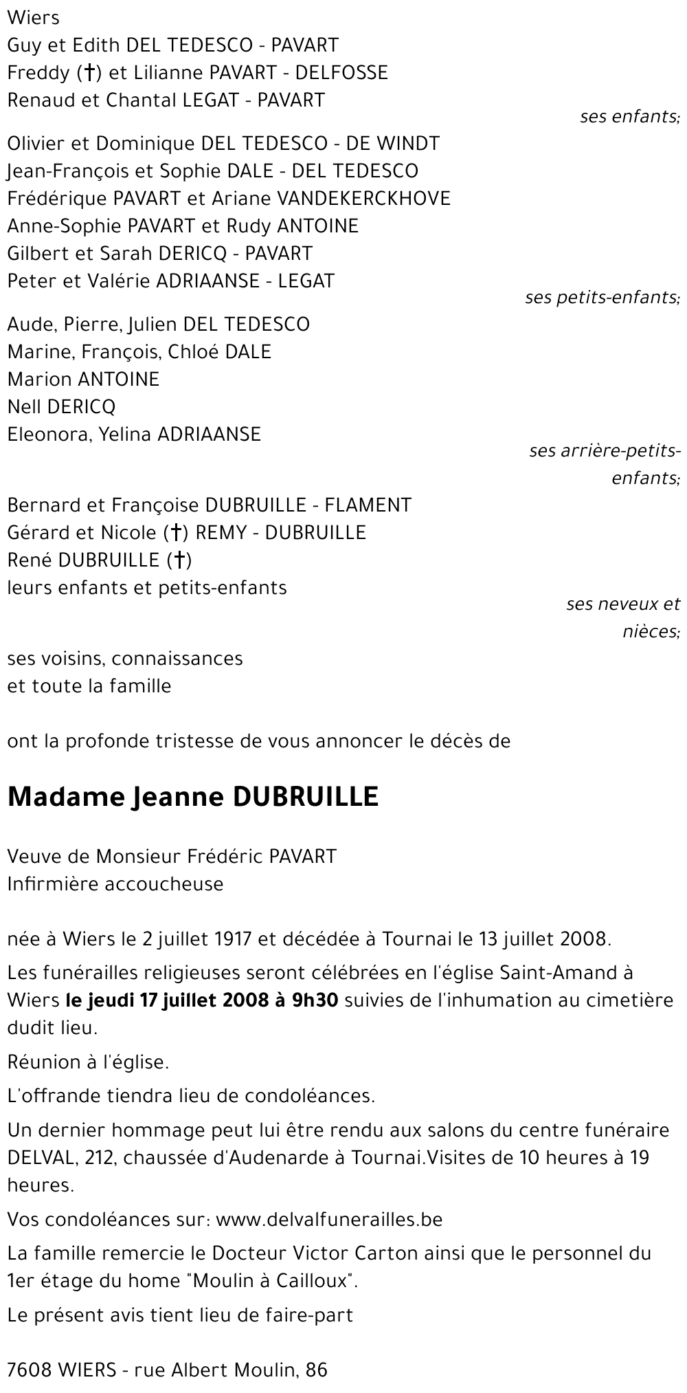Jeanne DUBRUILL