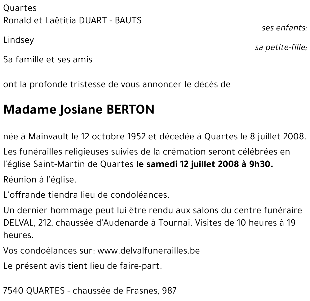 Josiane BERTON