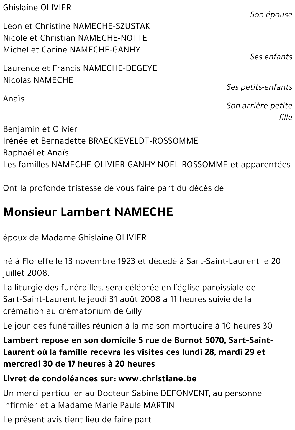 Lambert NAMECHE