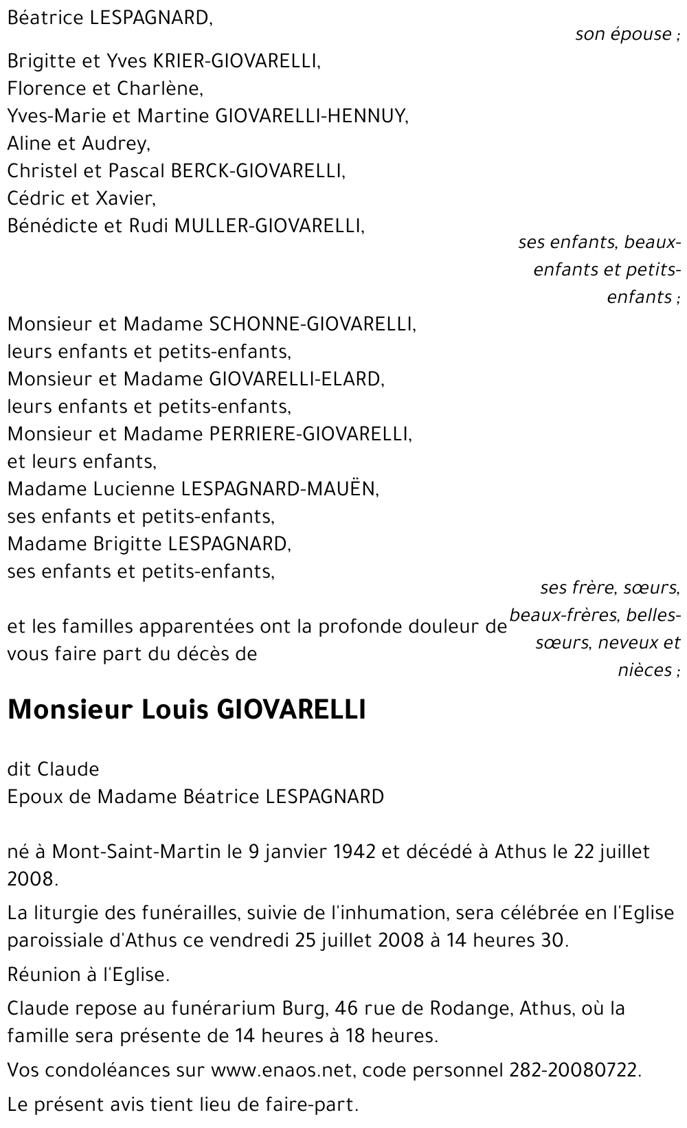 Louis GIOVARELLI