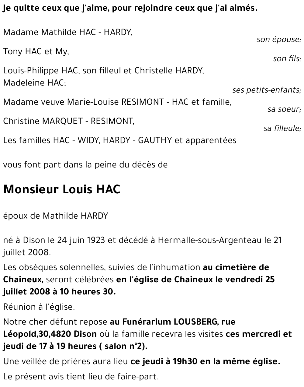 Louis HAC