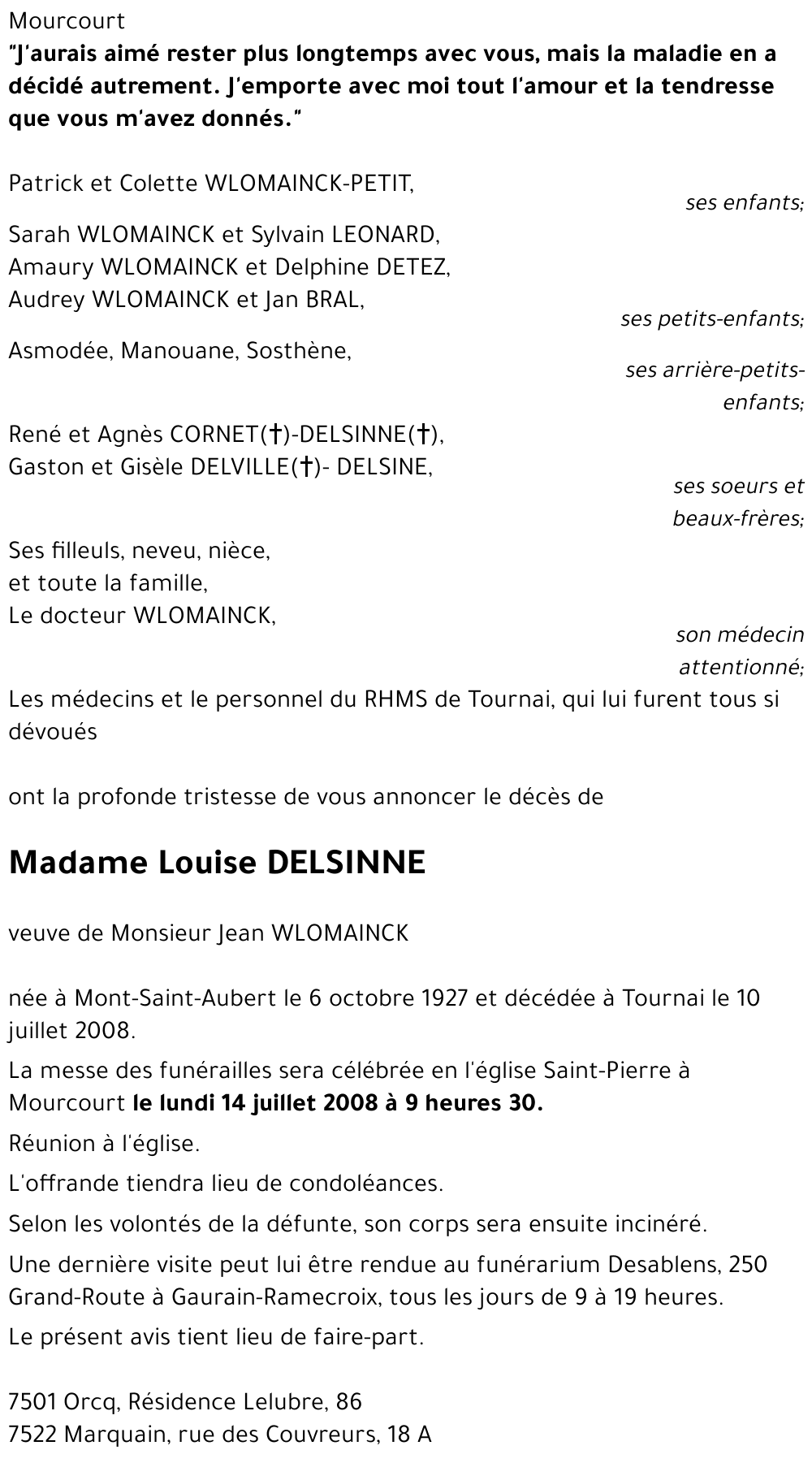 Louise DELSINNE