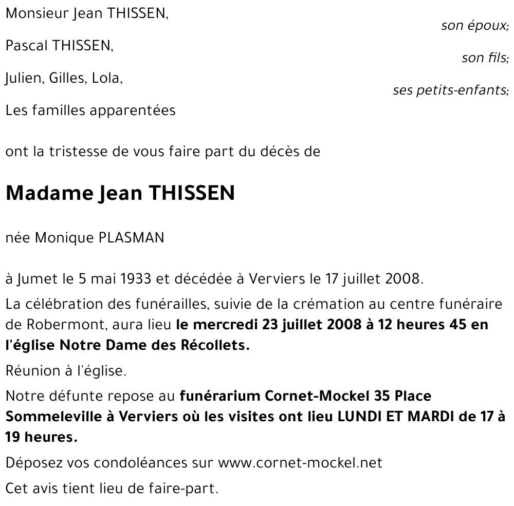 Monique PLASMAN
