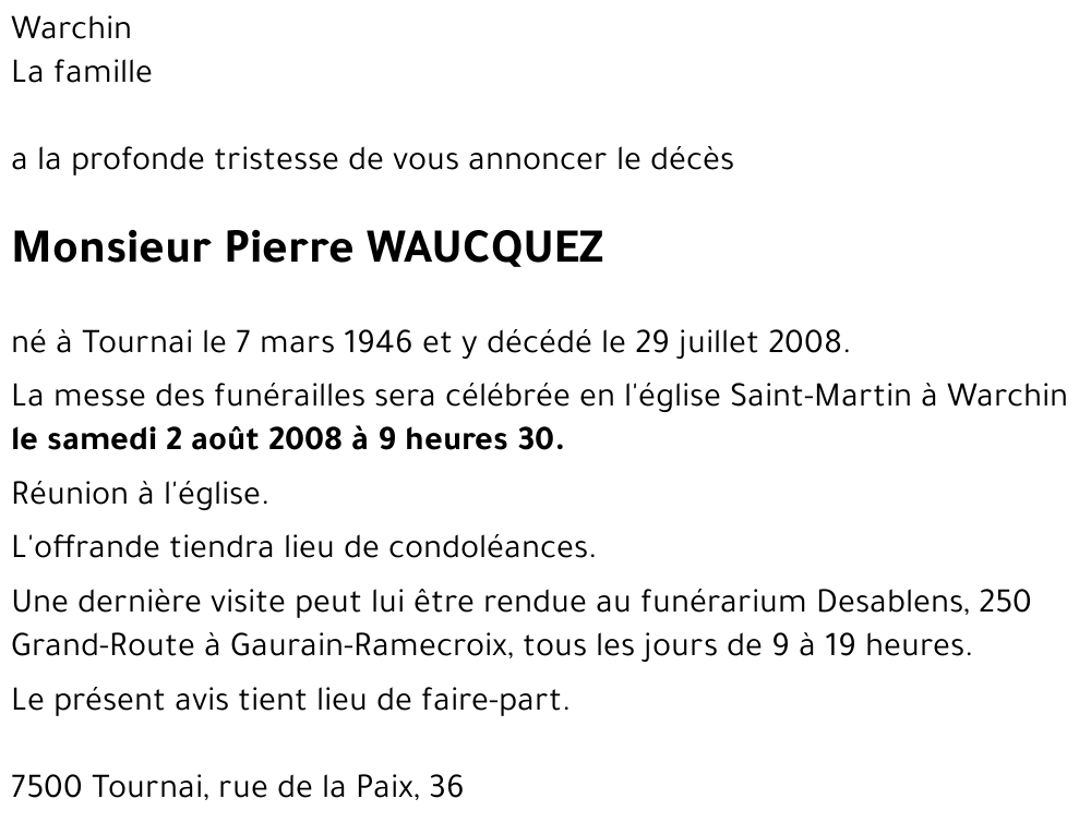 Pierre WAUCQUEZ