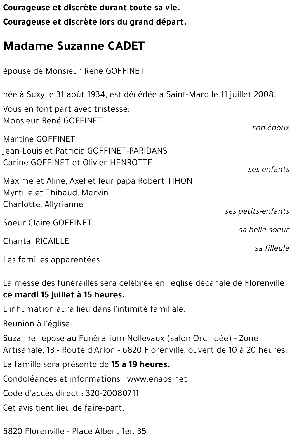 Suzanne CADET