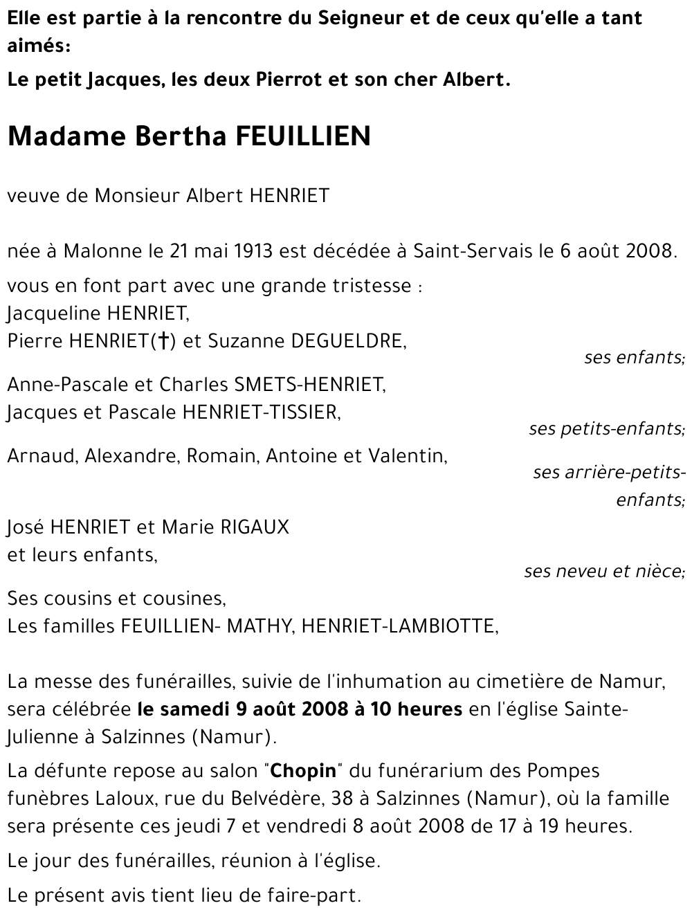 Bertha FEUILLIEN