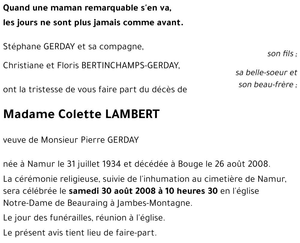 Colette LAMBERT