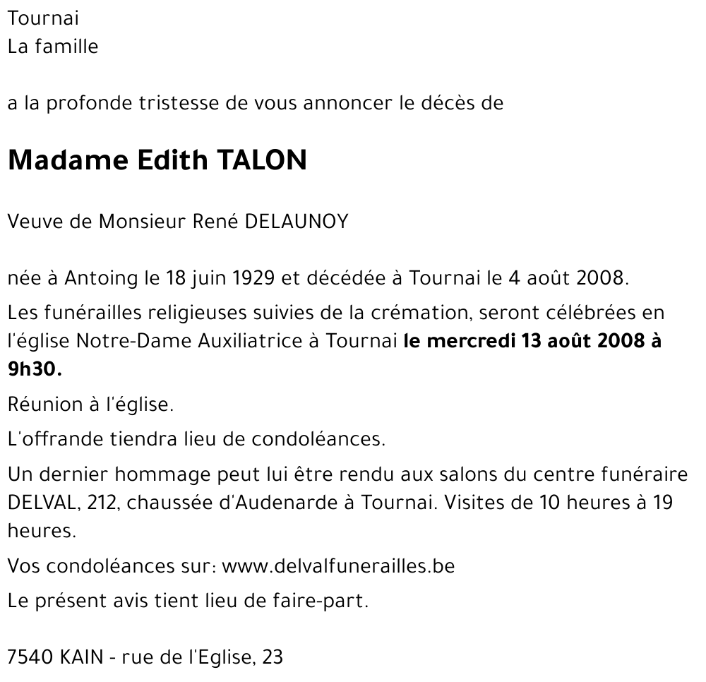 Edith TALON