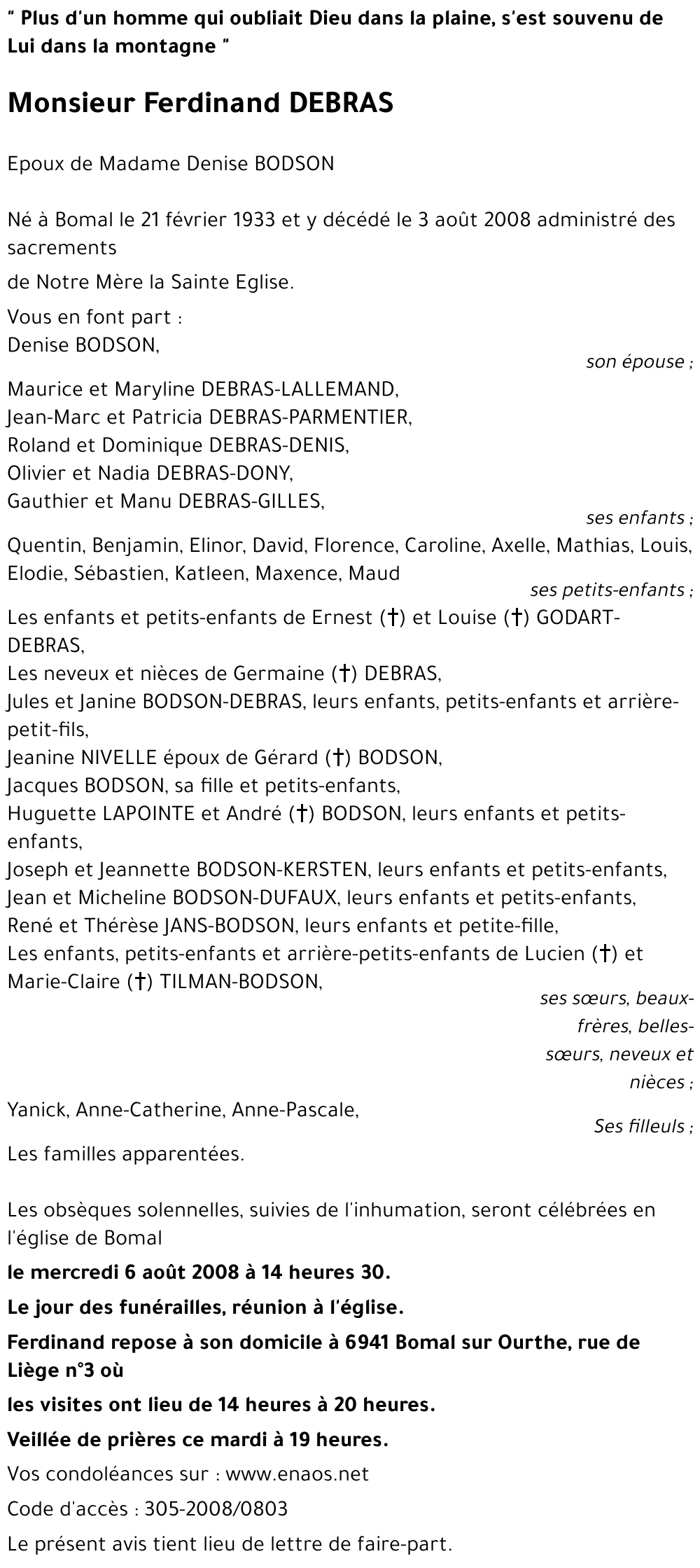Ferdinand DEBRAS