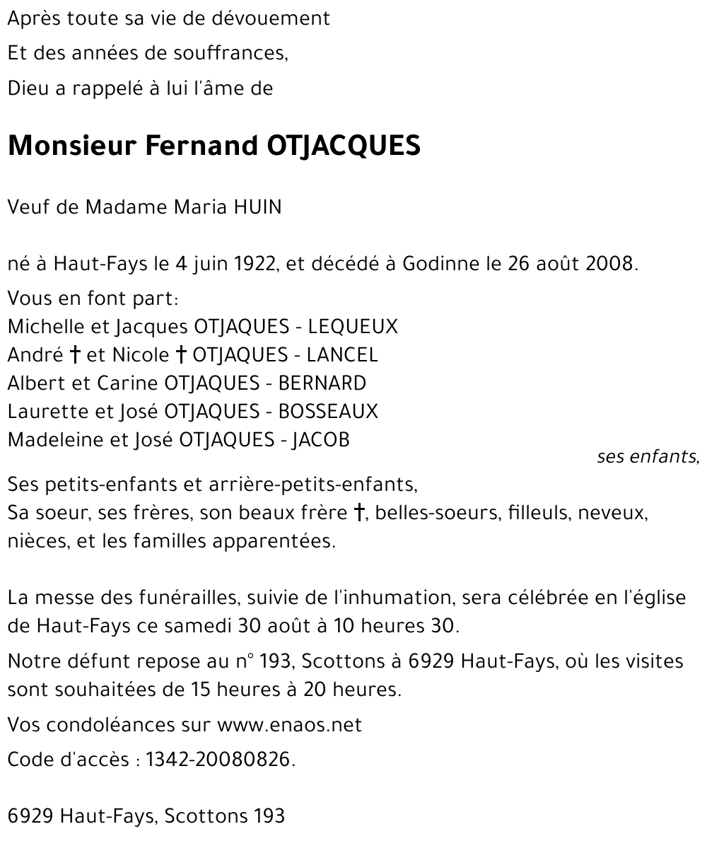 Fernand OTJACQUES