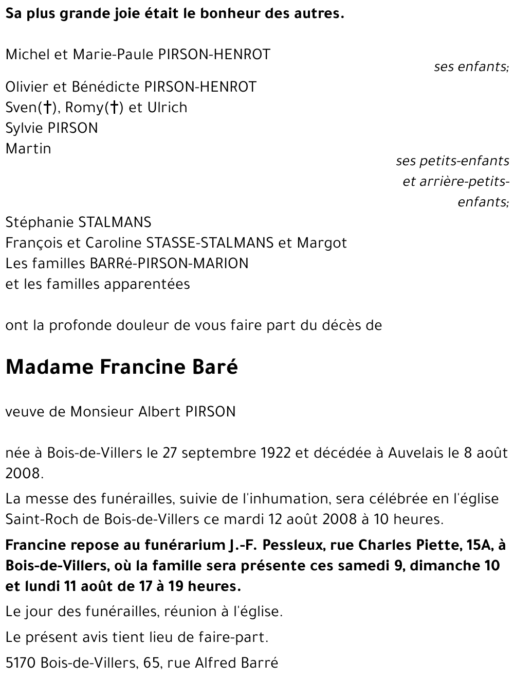Francine Baré