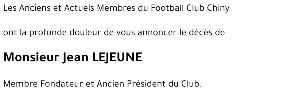 Jean LEJEUNE