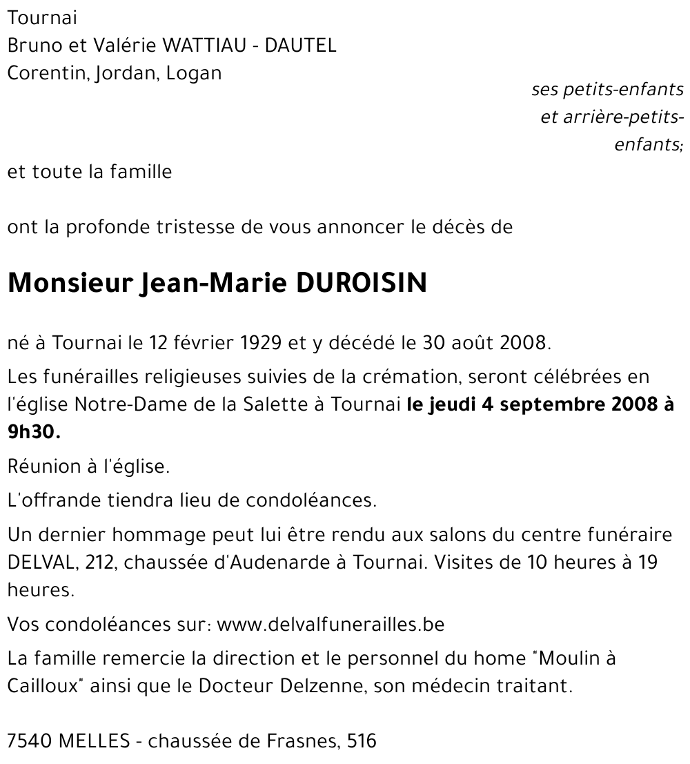 Jean-Marie DUROISIN