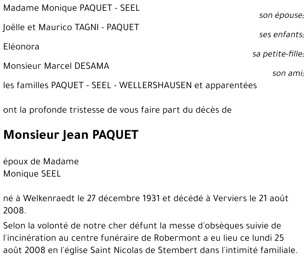 Jean PAQUET