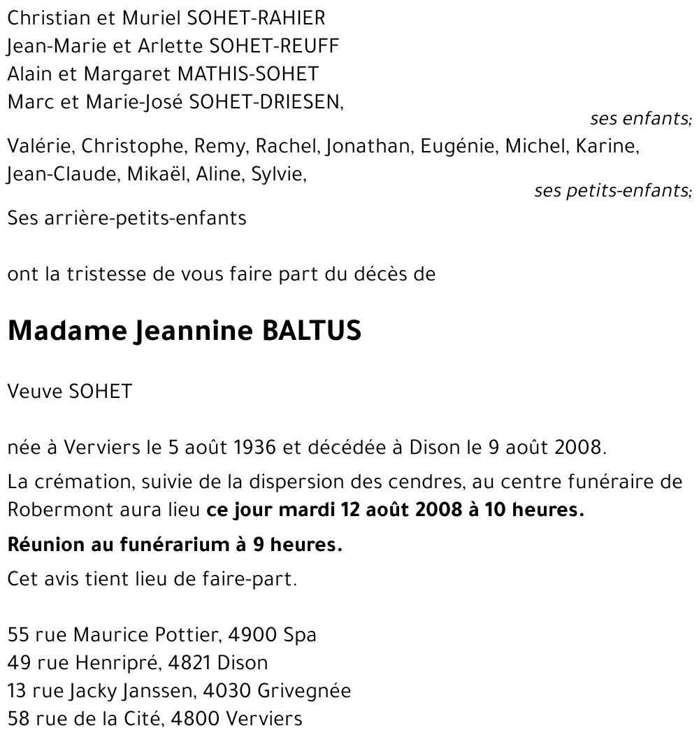 Jeannine BALTUS