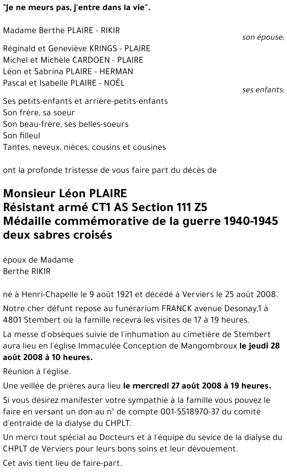 Léon PLAIRE