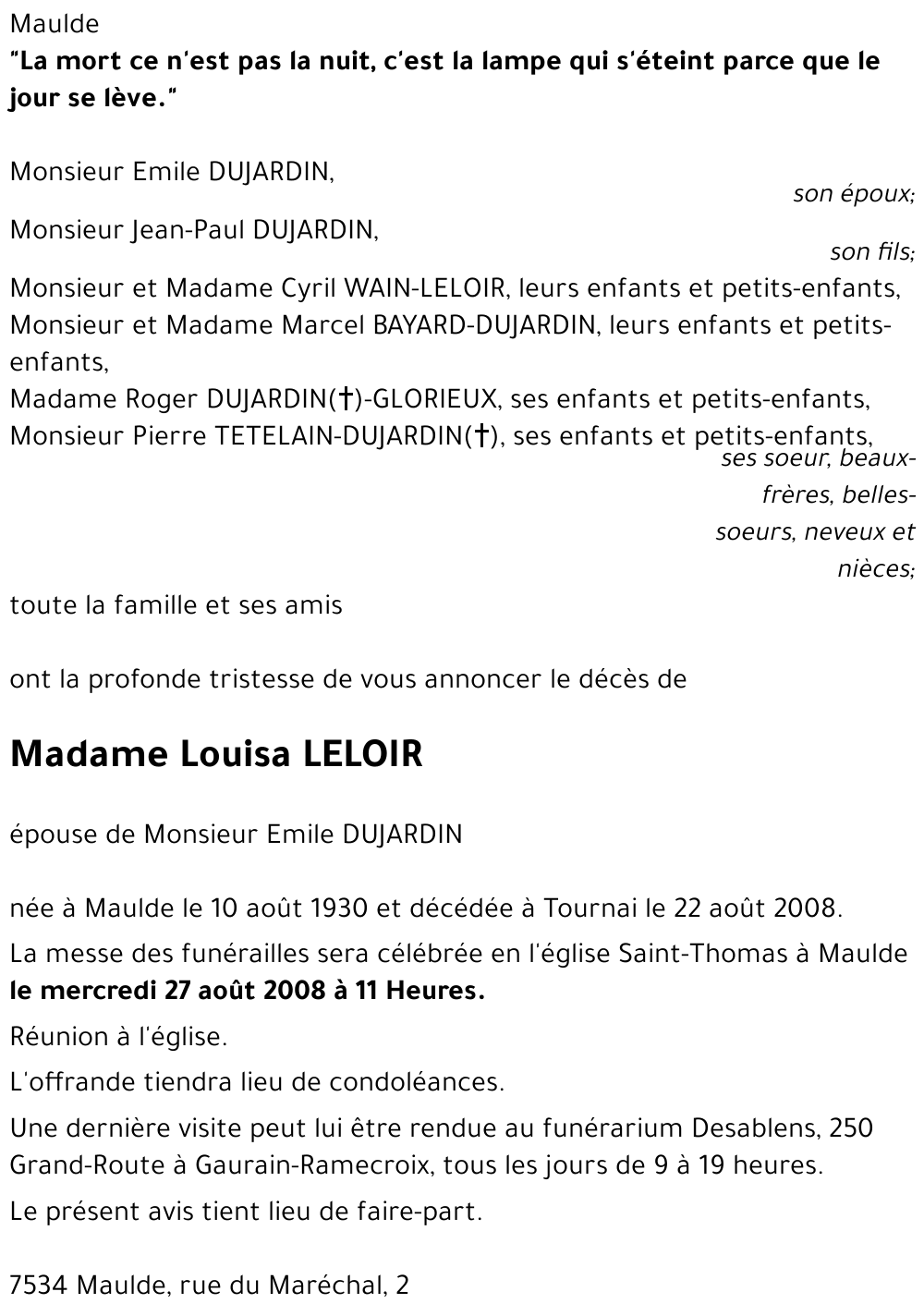 Louisa LELOIR