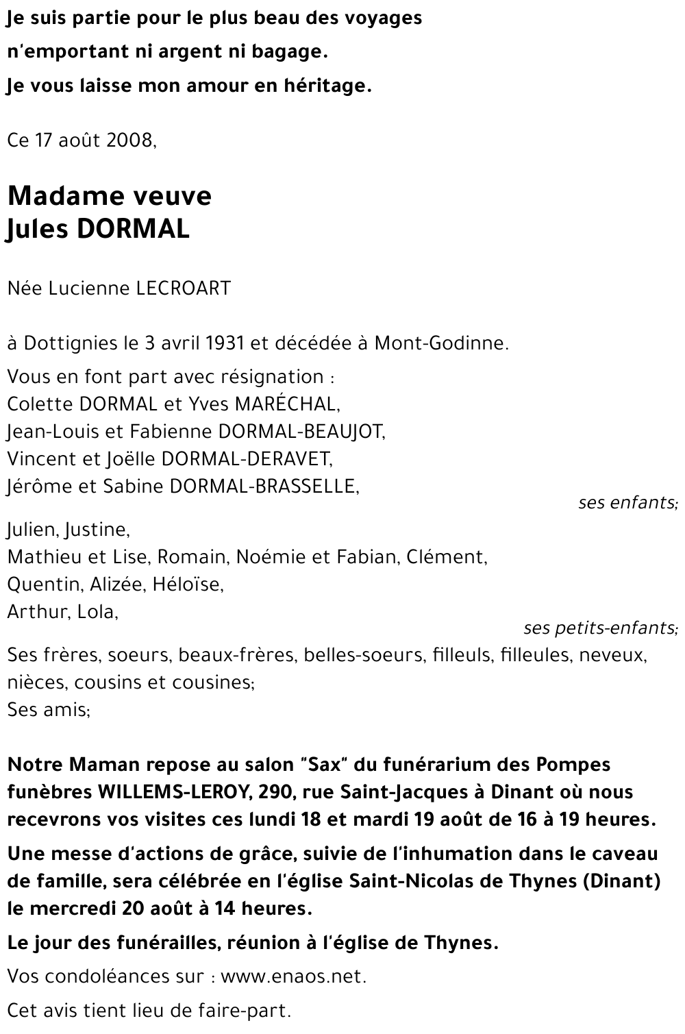Lucienne LECROART