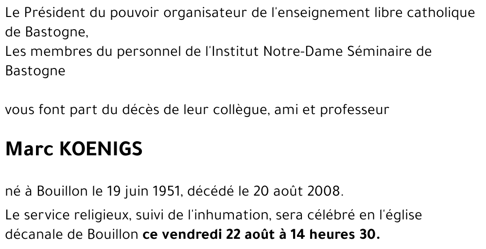 Marc KOENIGS