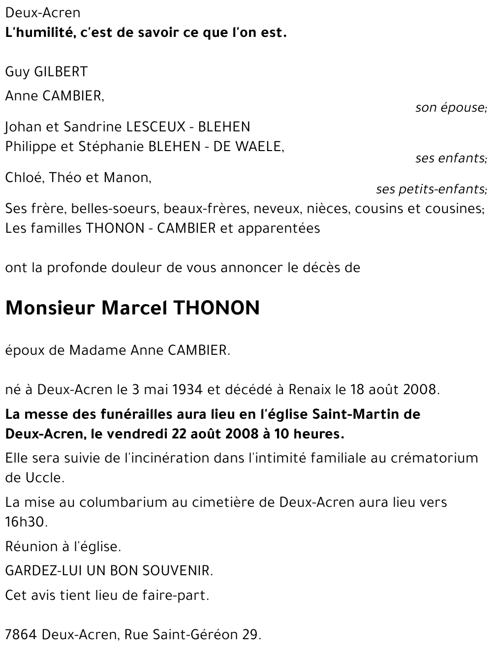 Marcel THONON