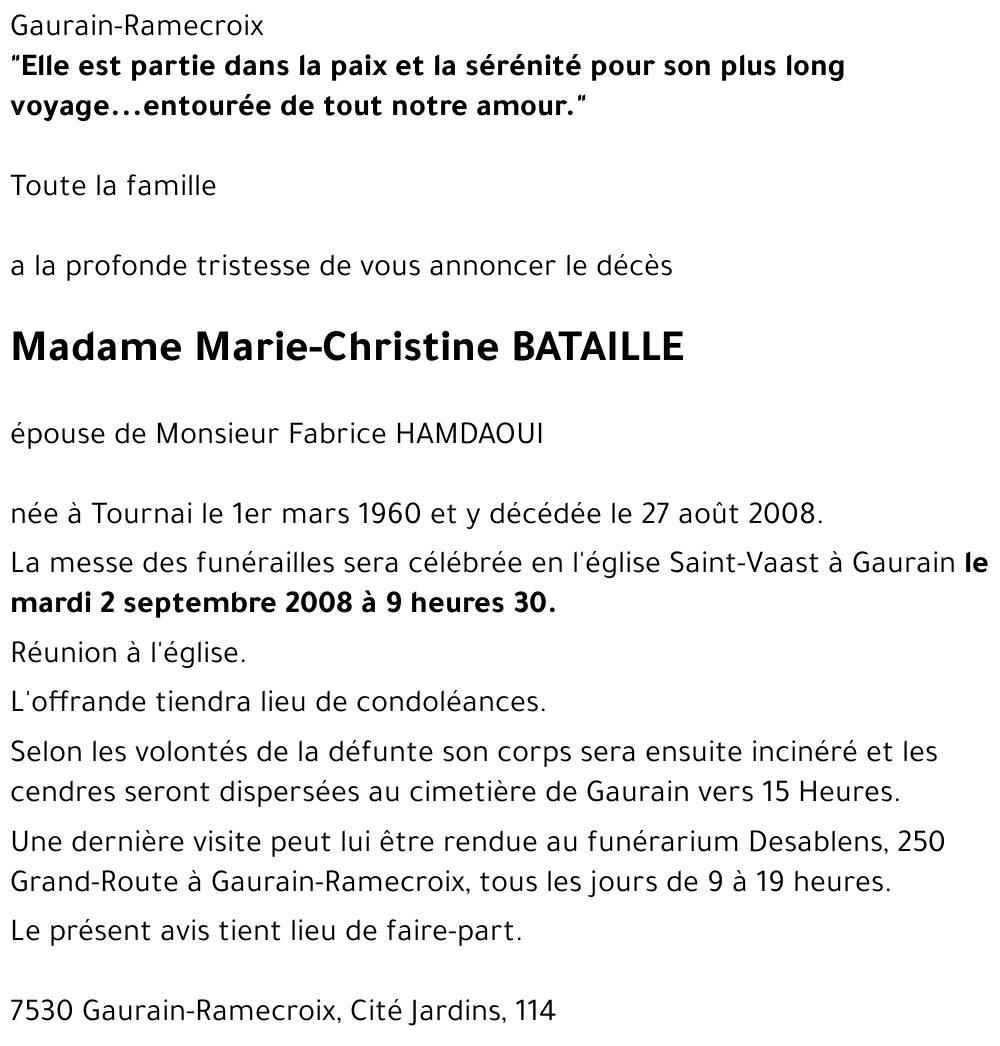 Marie-Christine BATAILLE