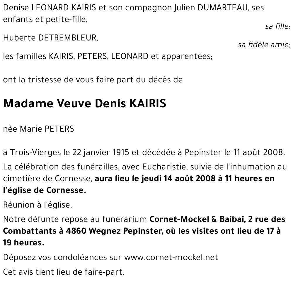 Marie PETERS