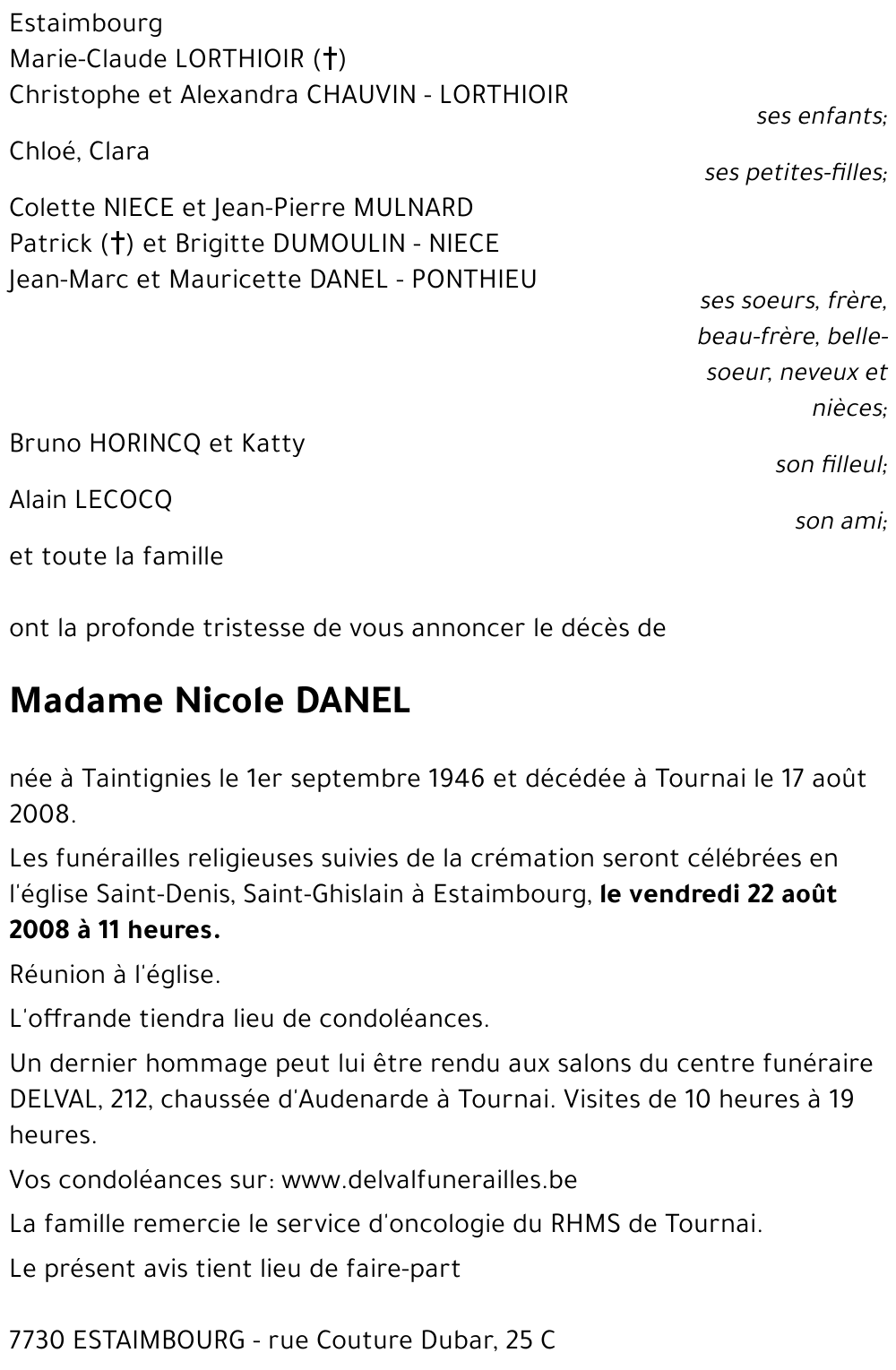 Nicole DANEL