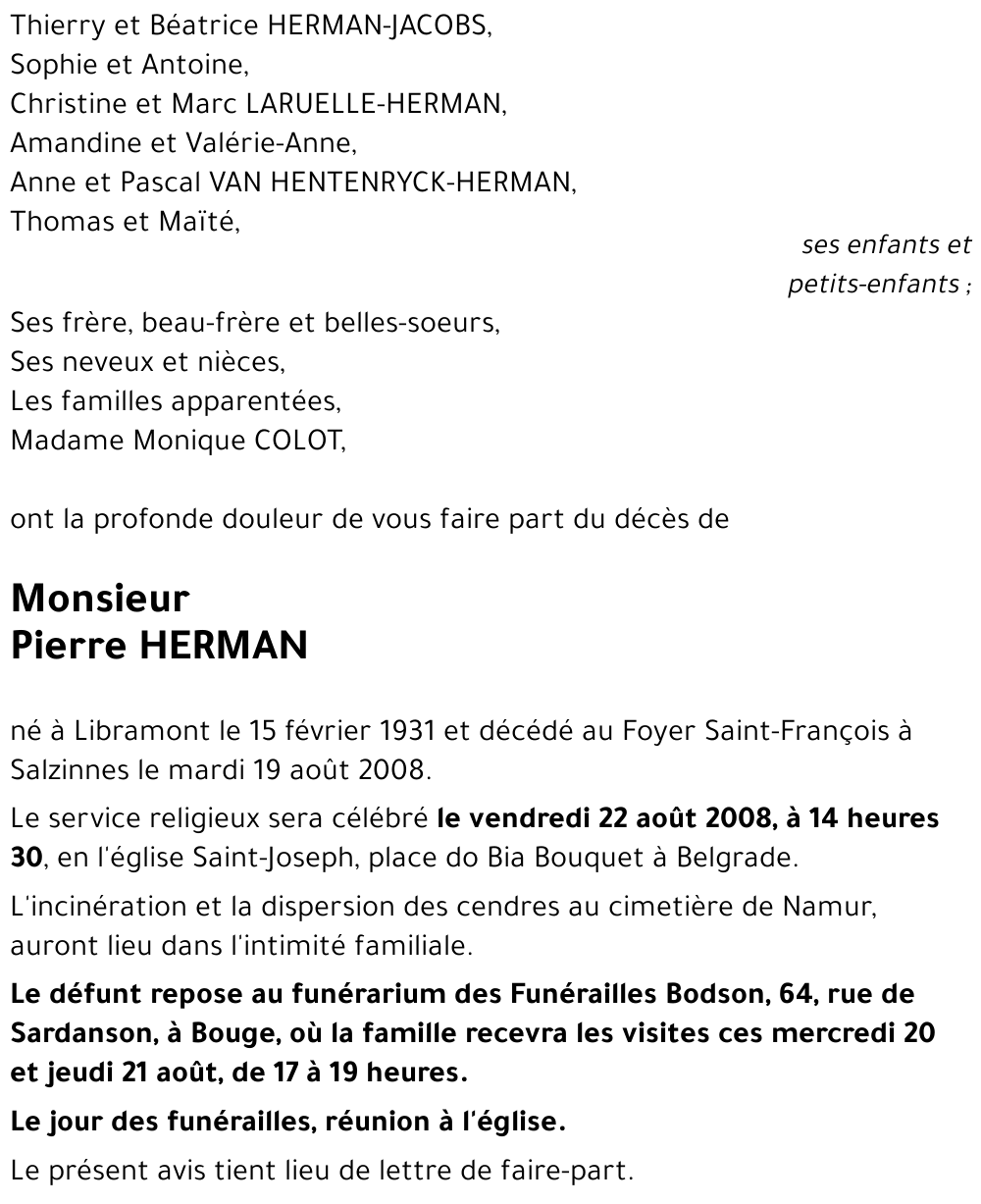 Pierre HERMAN