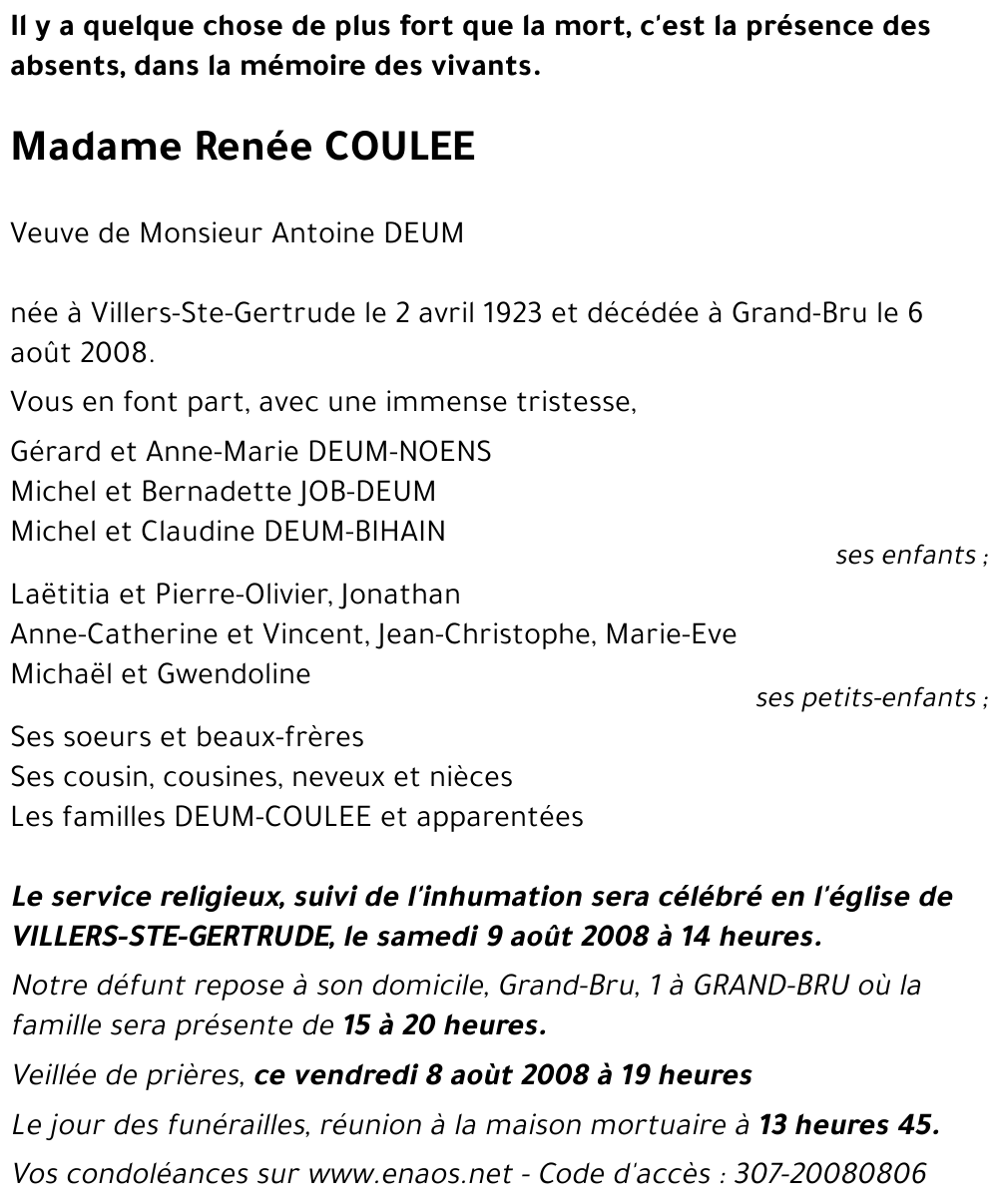 Renée COULEE