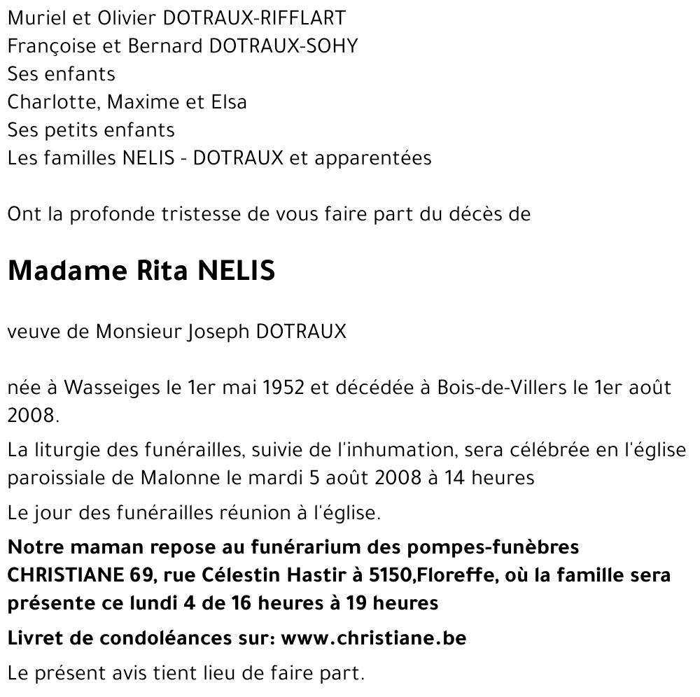Rita NELIS