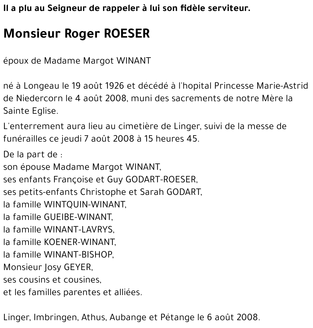 Roger ROESER