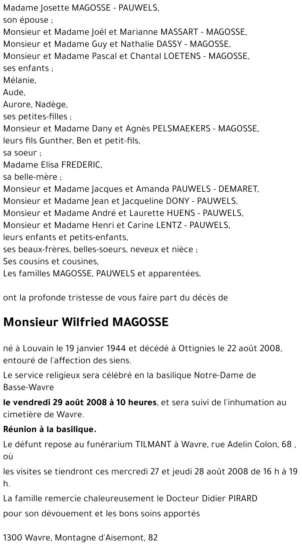 Wilfried MAGOSSE