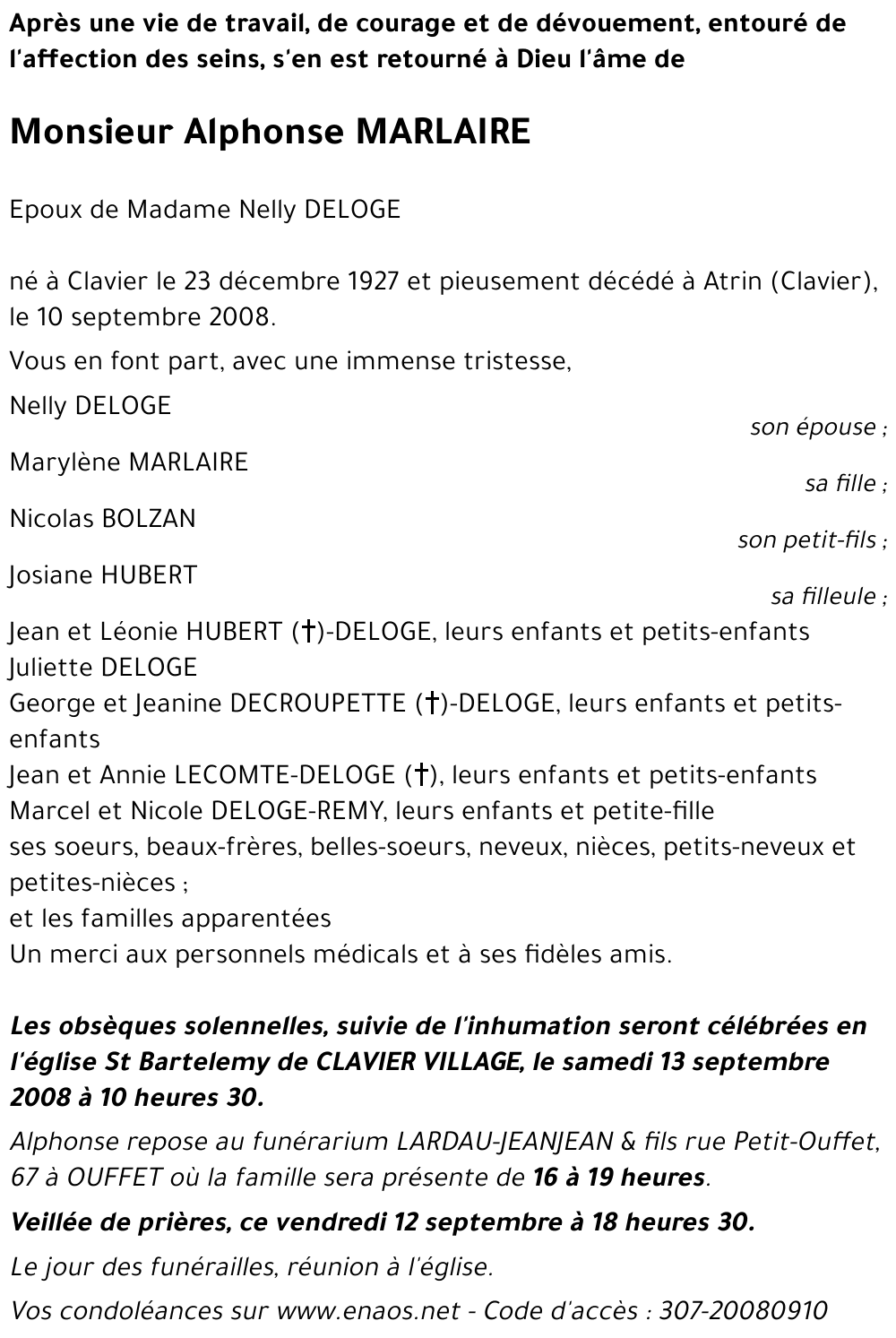 Alphonse MARLAIRE