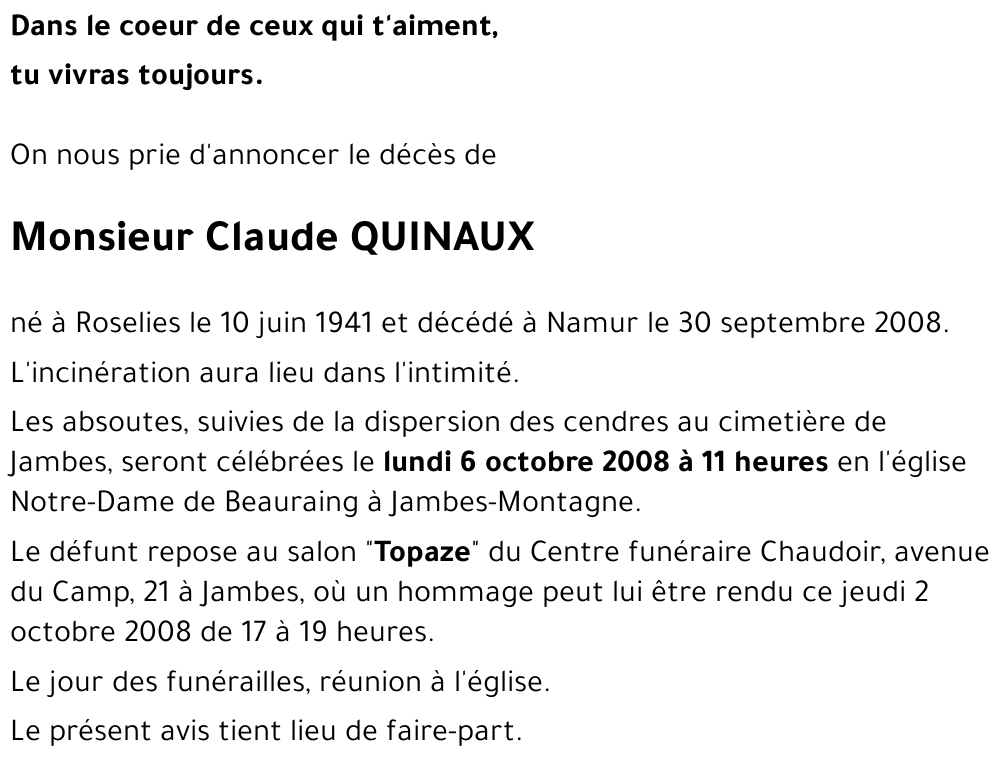 Claude QUINAUX