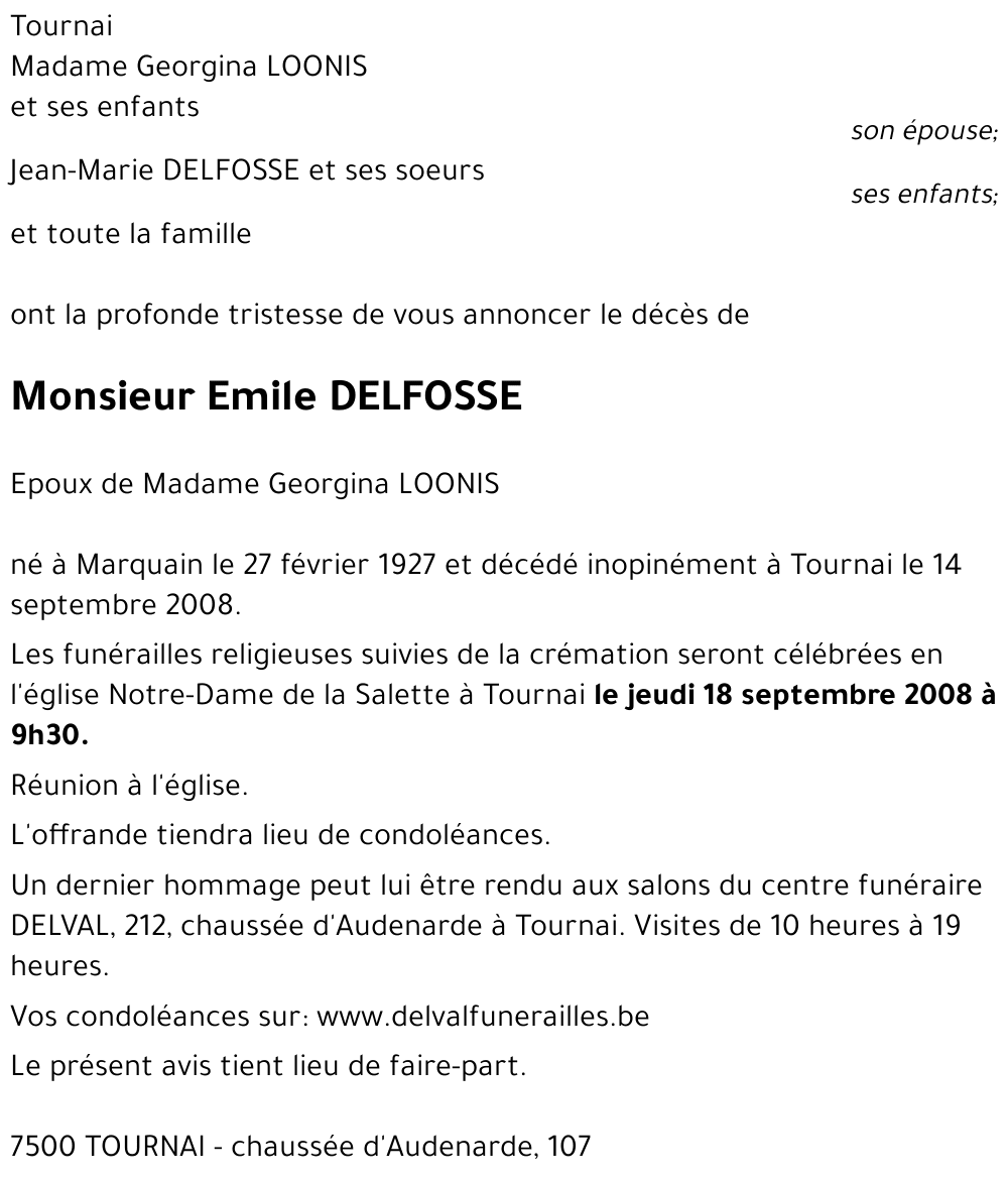 Emile DELFOSSE