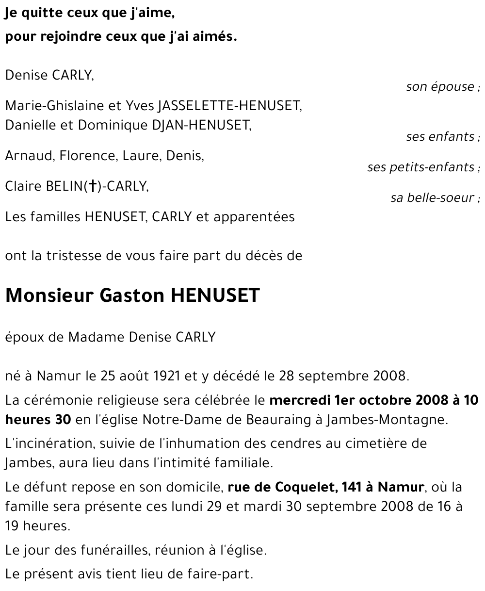 Gaston HENUSET