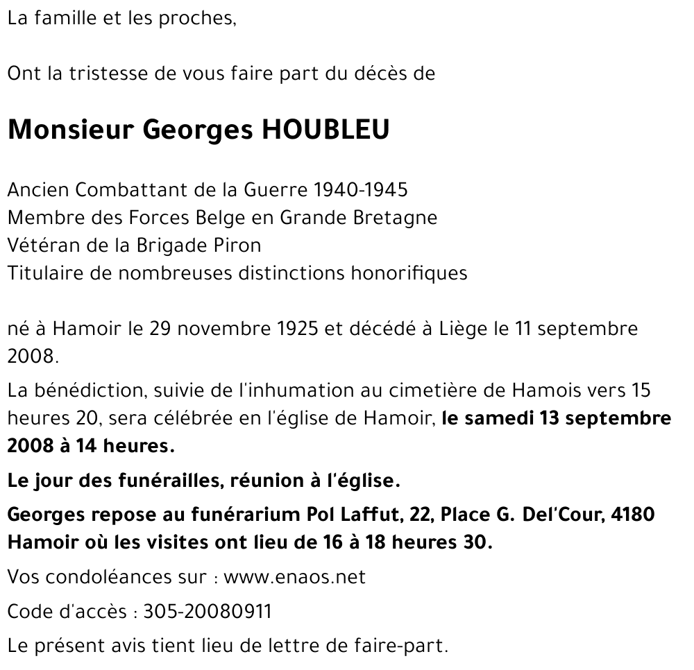 Georges HOUBLEU