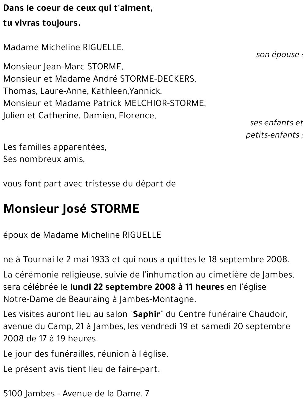 José STORME