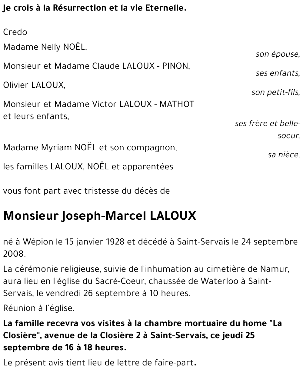 Joseph LALOUX