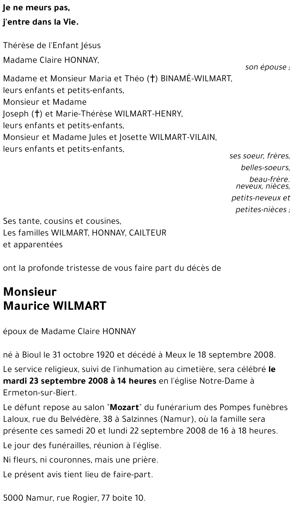 Maurice WILMART