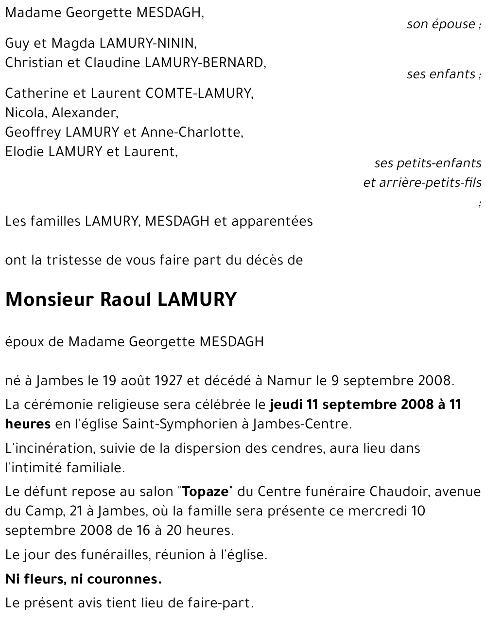 Raoul LAMURY