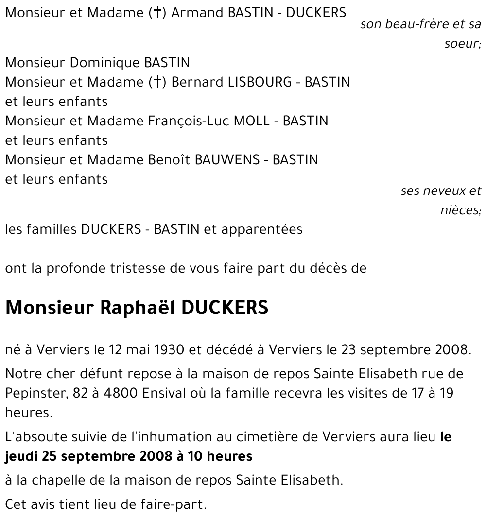 Raphaël DUCKERS