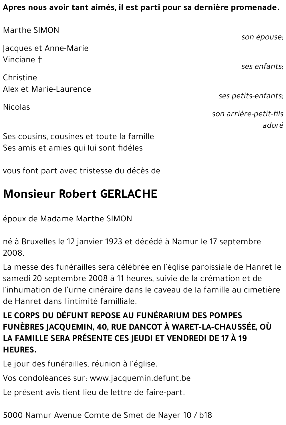 Robert GERLACHE