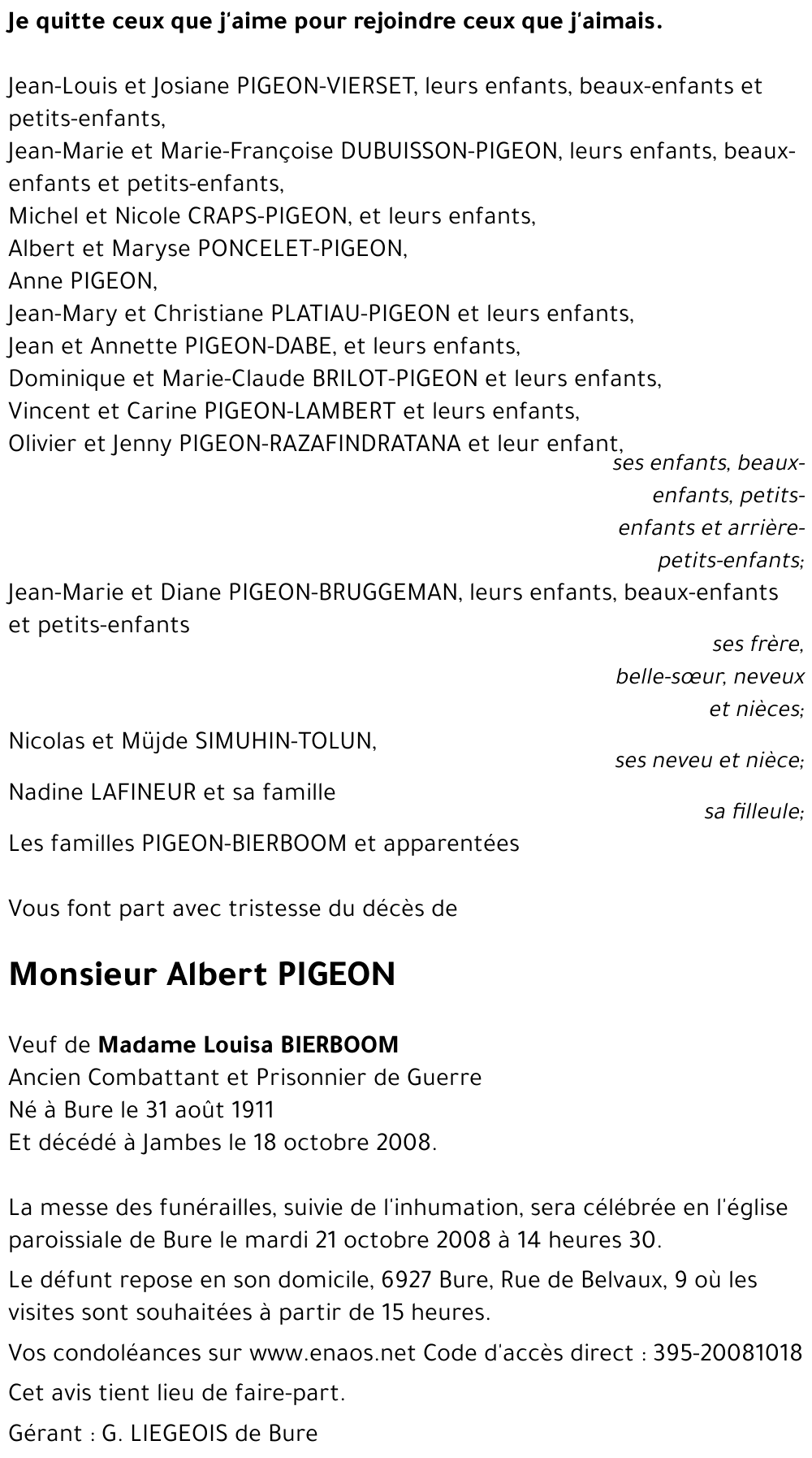 Albert PIGEON