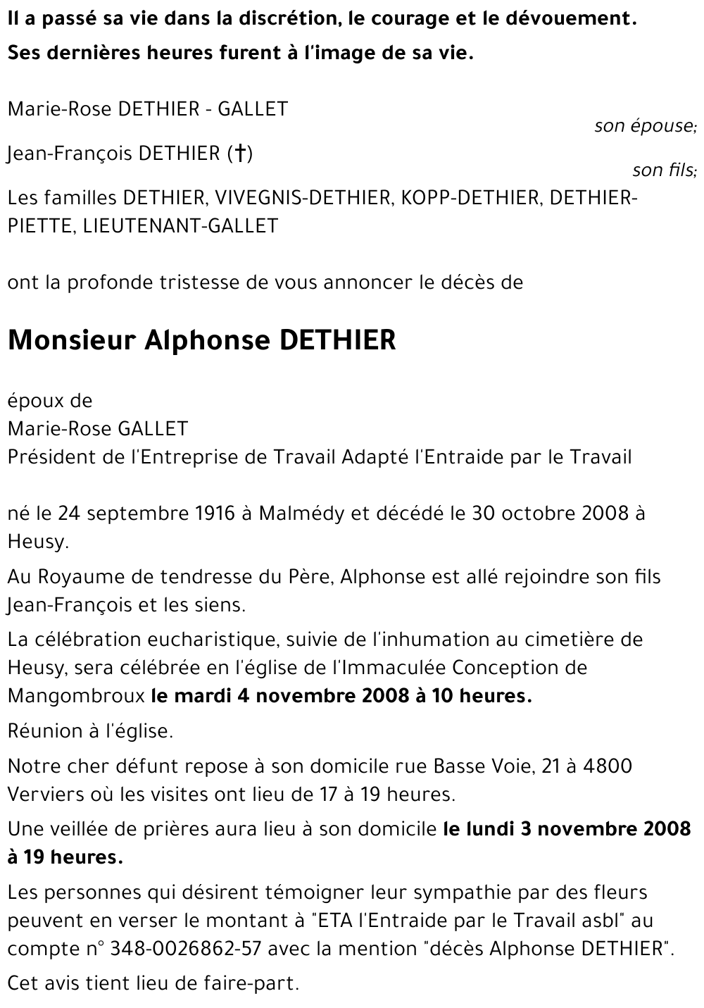 Alphonse DETHIER